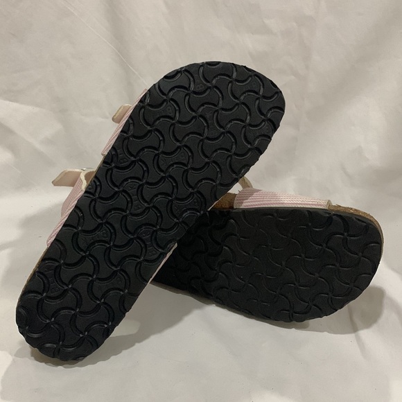 Birkis by BIRKENSTOCK Aziza Pink and White Striped Sandals - Picture 8 of 10